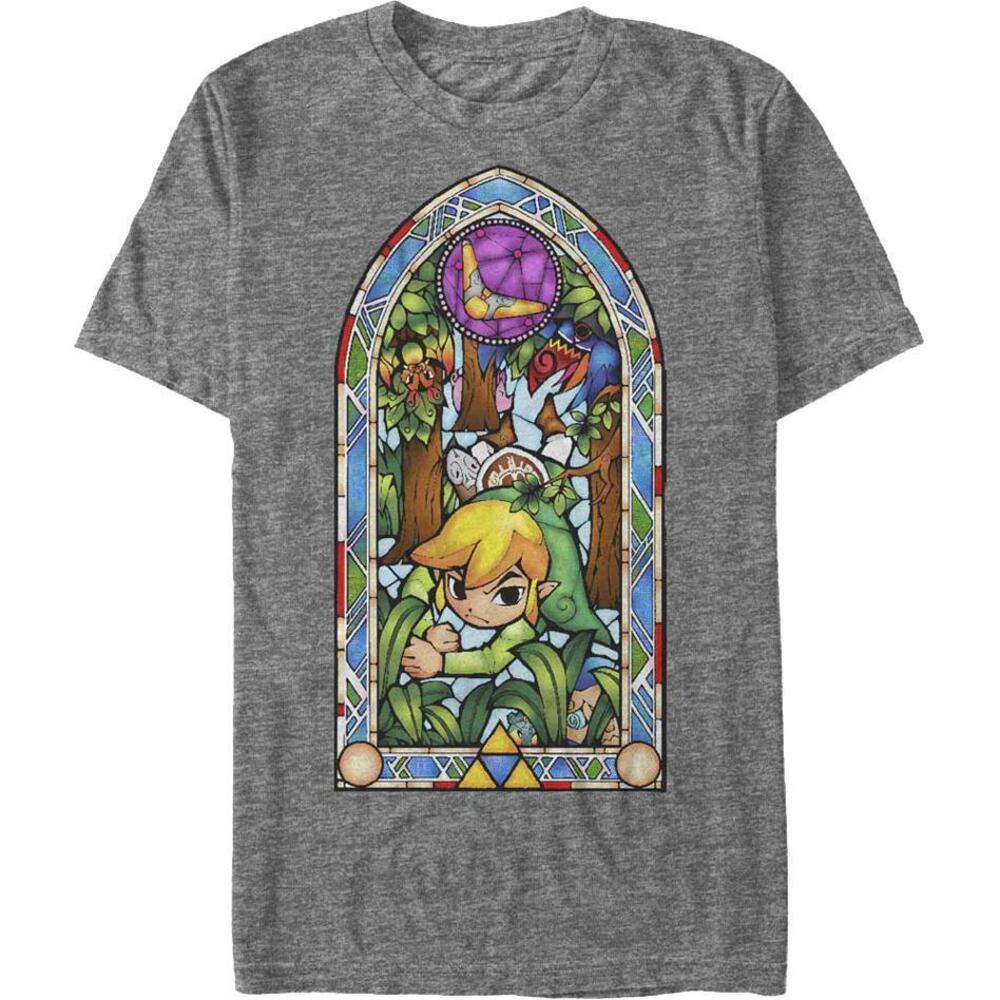 Link Stained Glass Window Legend Of Zelda Tshirt